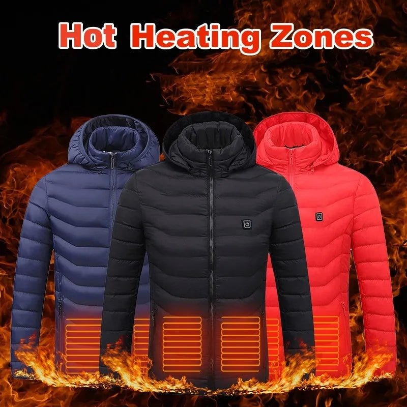 USB Heated Jacket 3 - Level Carbon Fiber Thermal Coat - ONOTOC PREMIUM