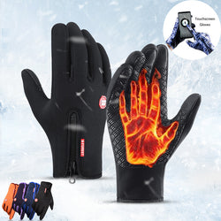 Winter Touch Screen Gloves – Waterproof Motorcycle Riding Gloves with Fleece, Antiskid Sports Gloves