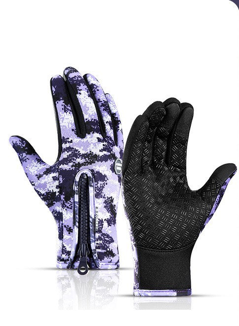 Winter Touch Screen Gloves – Waterproof Motorcycle Riding Gloves with Fleece, Antiskid Sports Gloves